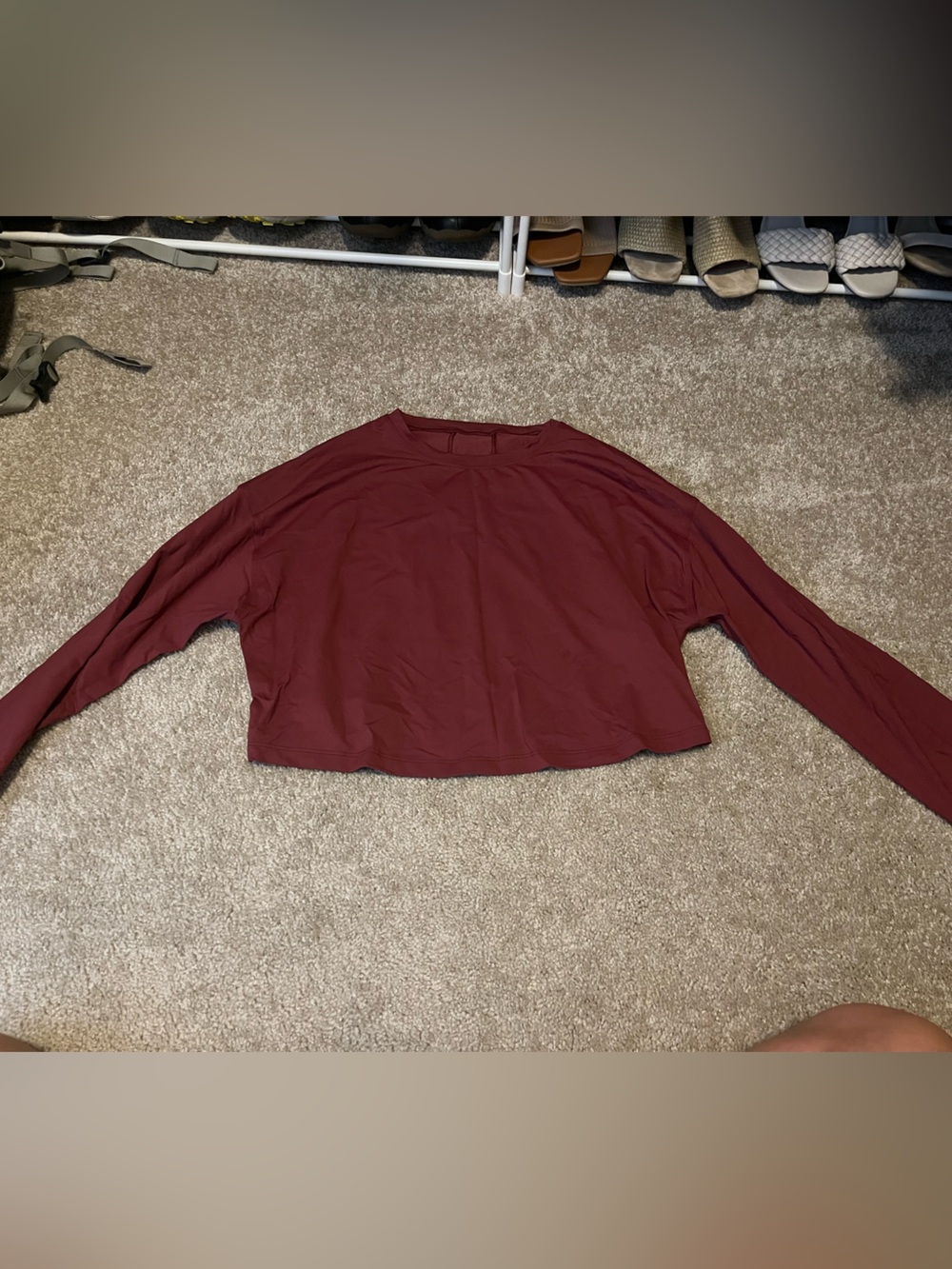 Lululemon Women's Maroon Long-Sleeve Pullover Top